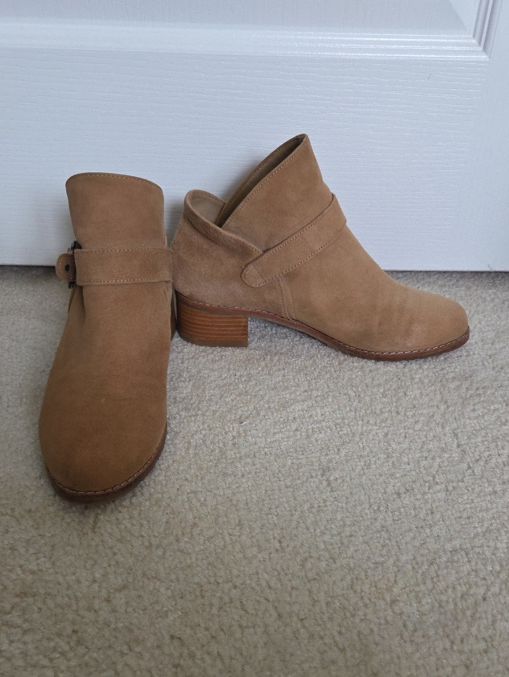 Stuart Weitzman Tan Suede Ankle Booties